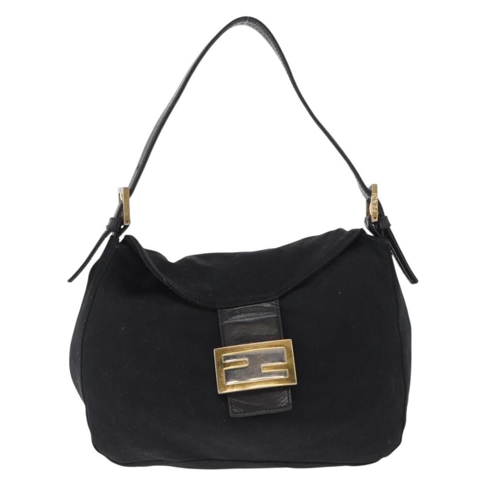 Fendi Jersey Mamma Baguette Shoulder Bag Black